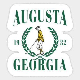 Augusta Georgia Golfing Golf In April Sticker